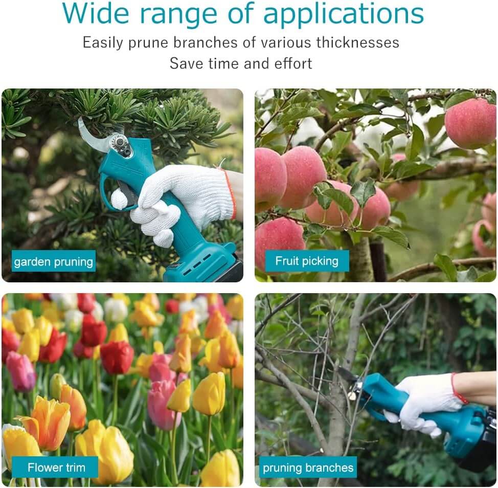 30mm Cordless Electric Pruning Shears with 2 batteries