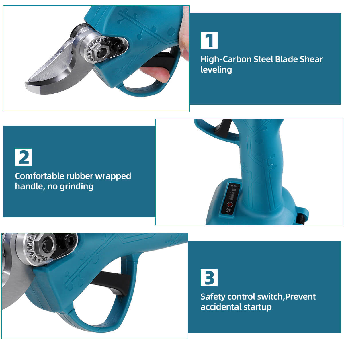 30mm Cordless Electric Pruning Shears with 2 batteries