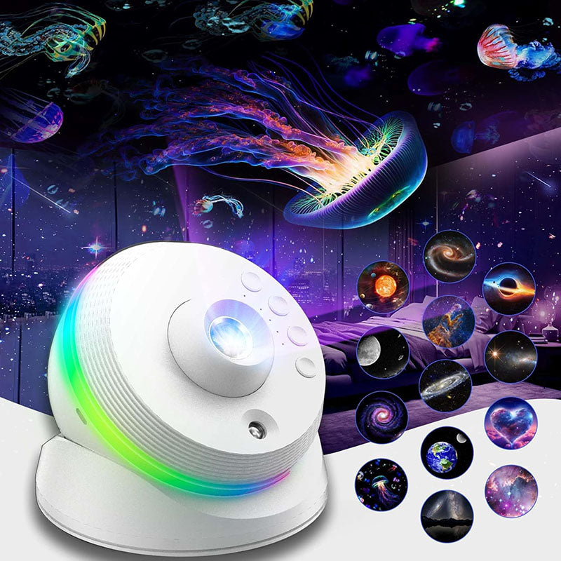 4K 13 in 1 Galaxy Projector with Colored Night Light