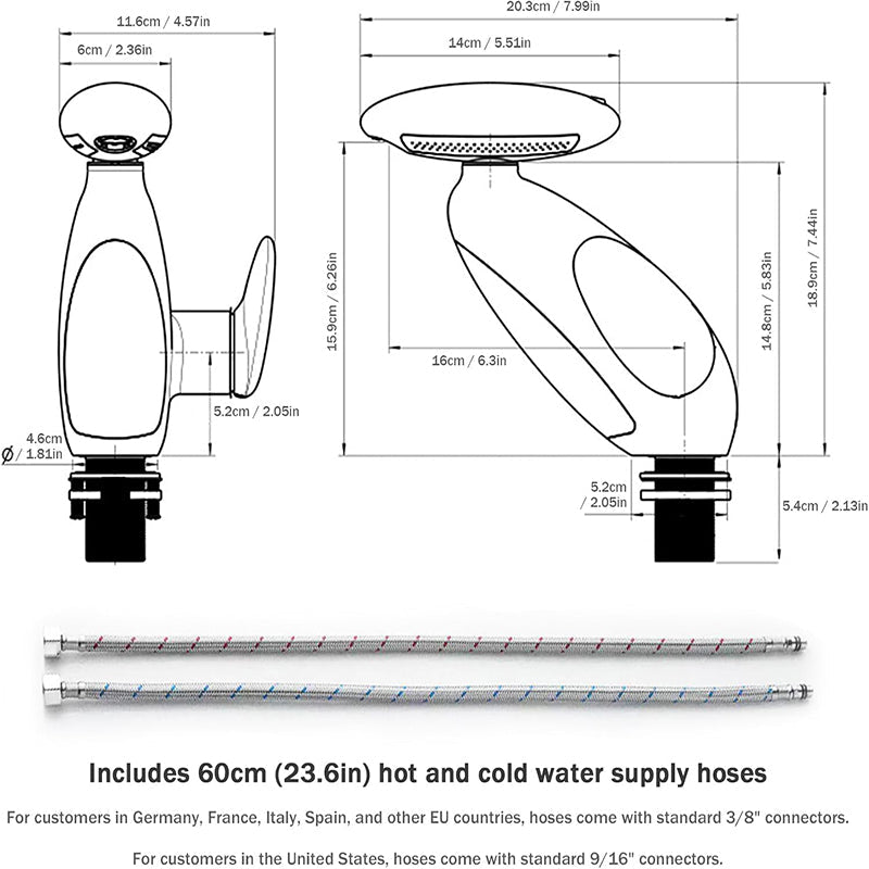 Bathroom Pull-Out Faucet with LED Light