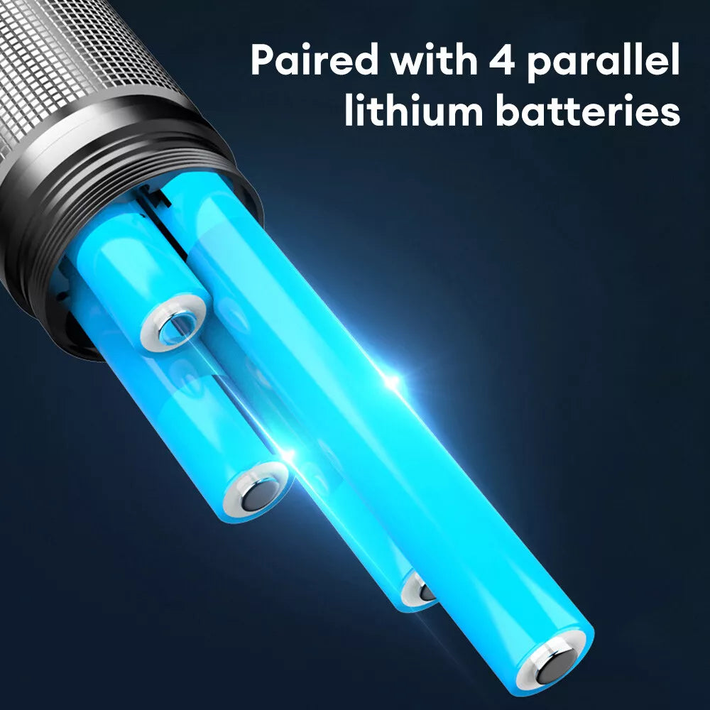 50000 LM Super Bright Flashlight