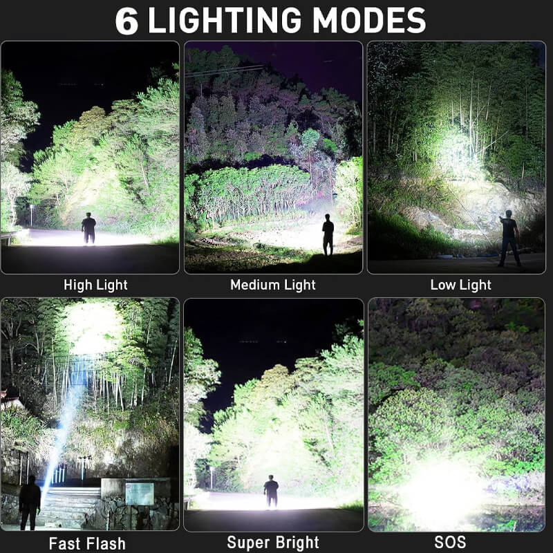 50000 LM Super Bright Flashlight