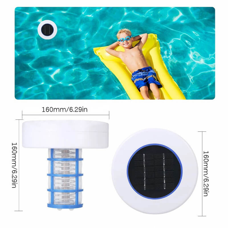 Solar Powered Pool Ionizer with LED Light