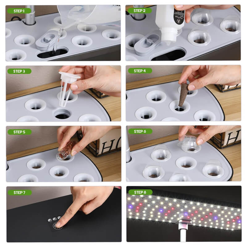 12 Pods Hydroponics Growing System Kit