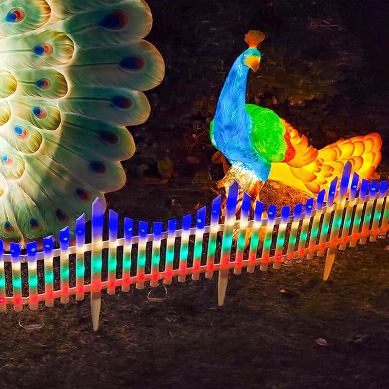 8 Pack Solar Garden Fence Light