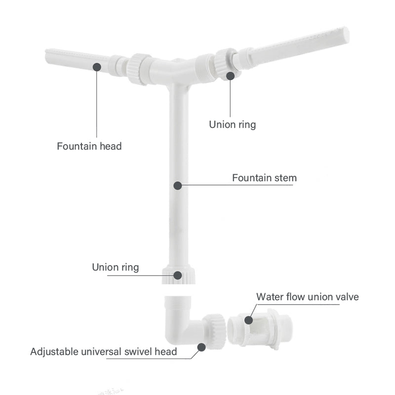 Solar Pool Fountain with Lights