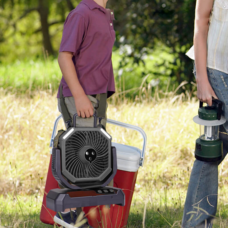 4 in 1 Mist Camping Fan with 6L Bucket