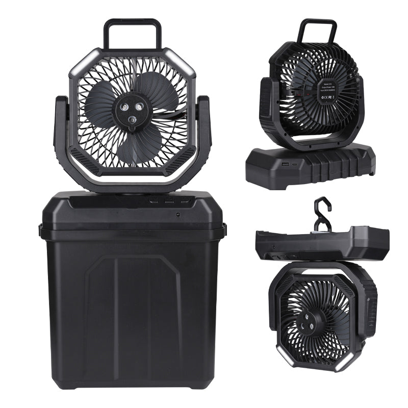 4 in 1 Mist Camping Fan with 6L Bucket