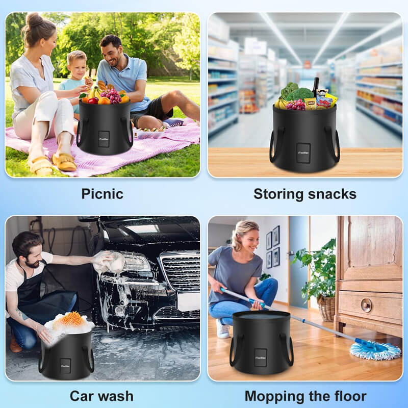 Camping Shower Kit with 5 Gallons Foldable Bucket