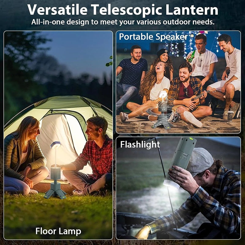 Telescopic Camping Light with Speaker