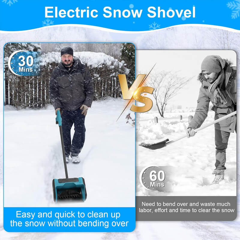 12 inches Cordless Snow Shovel with 2 Batteries